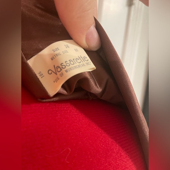 Vintage Vassarette Satin Peignoir Robe Chocolate Brown With Lace Trim - Picture 12 of 14